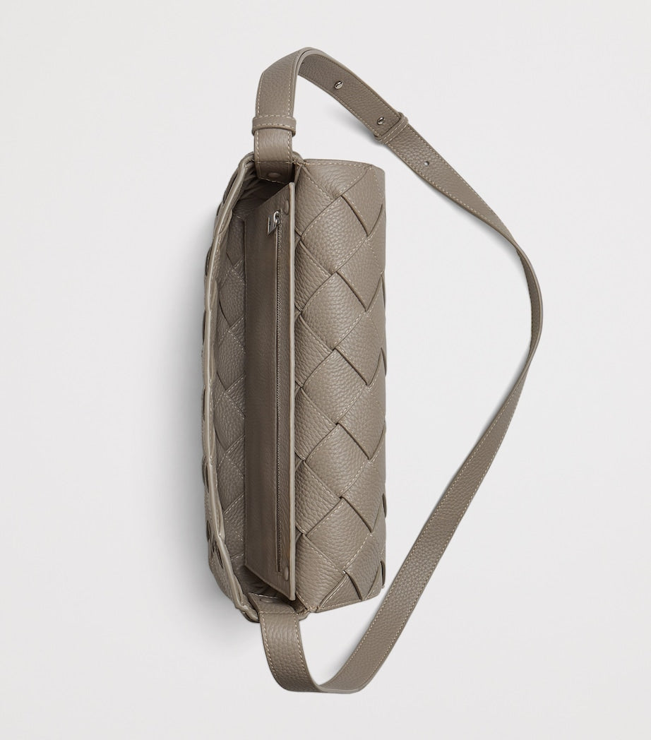 Large Leather Diago Cross-Body Bag