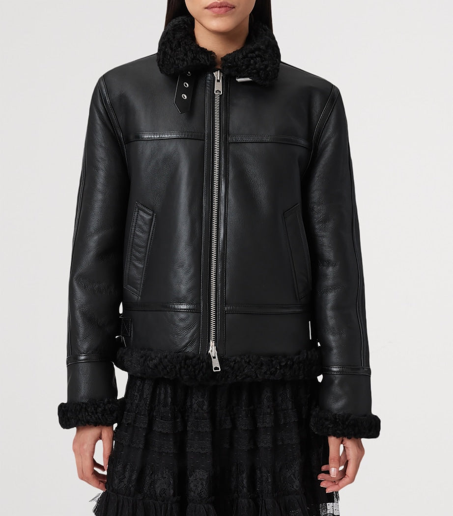 Shearling Lorel Flying Jacket BLACK/BLACK