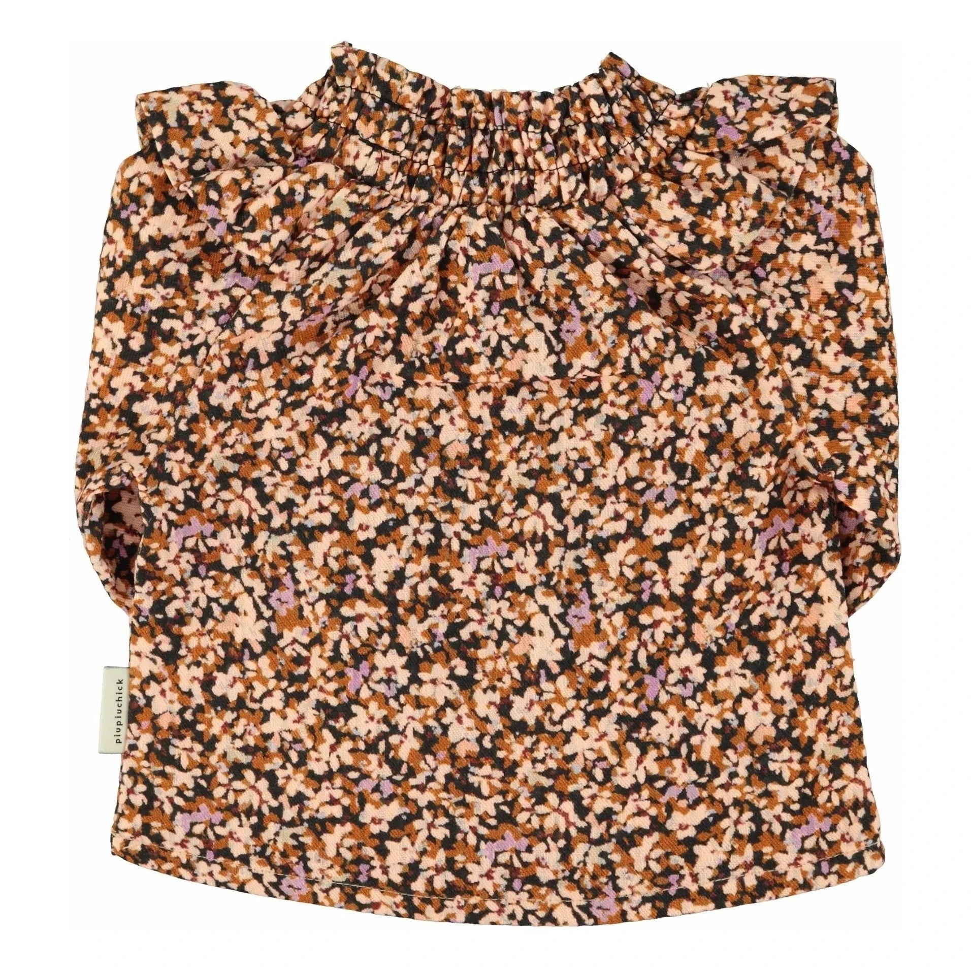 Piupiuchick - Blouse Volants Fleurie | Black