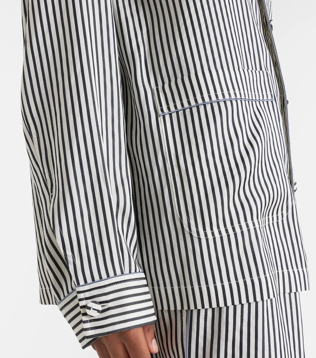 Tom Ford - Çizgili oversize ipek gömlek