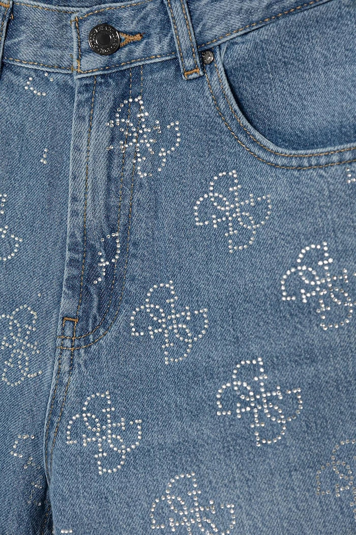 Guess çocuklar için wide leg kot pantolon