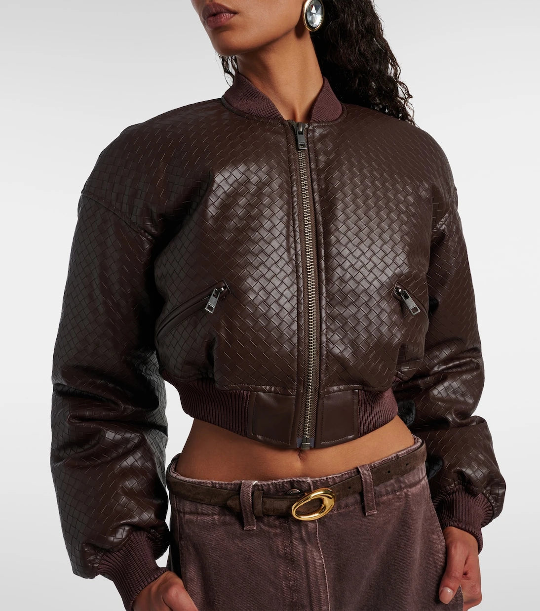 Rotate - Dax cropped bomber jacket
