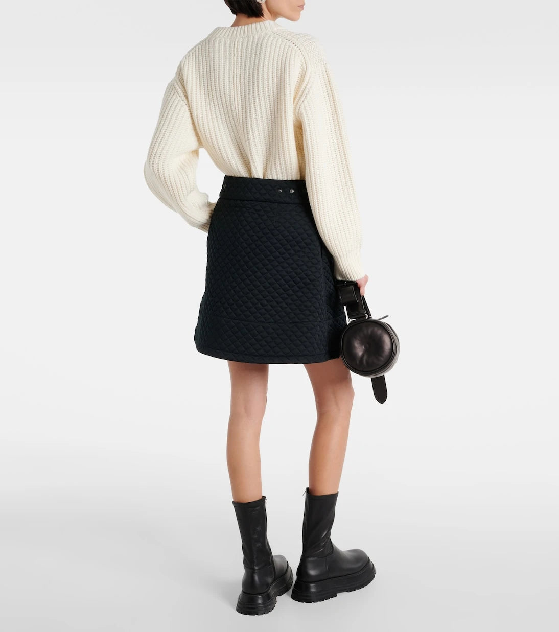 Moncler - High-rise quilted miniskirt