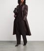 Arma Burgundy Lambskin Double-Breasted Joanna Coat