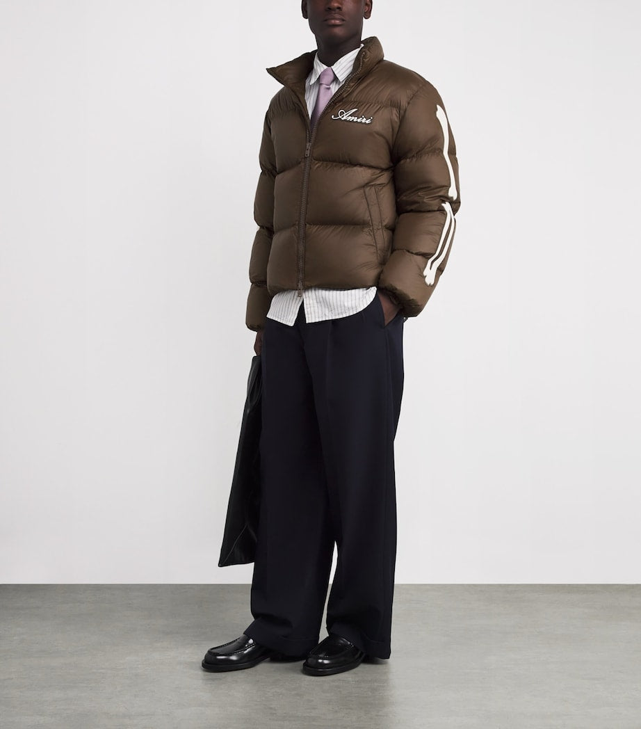 AMIRI Brown Down Bones Puffer Jacket