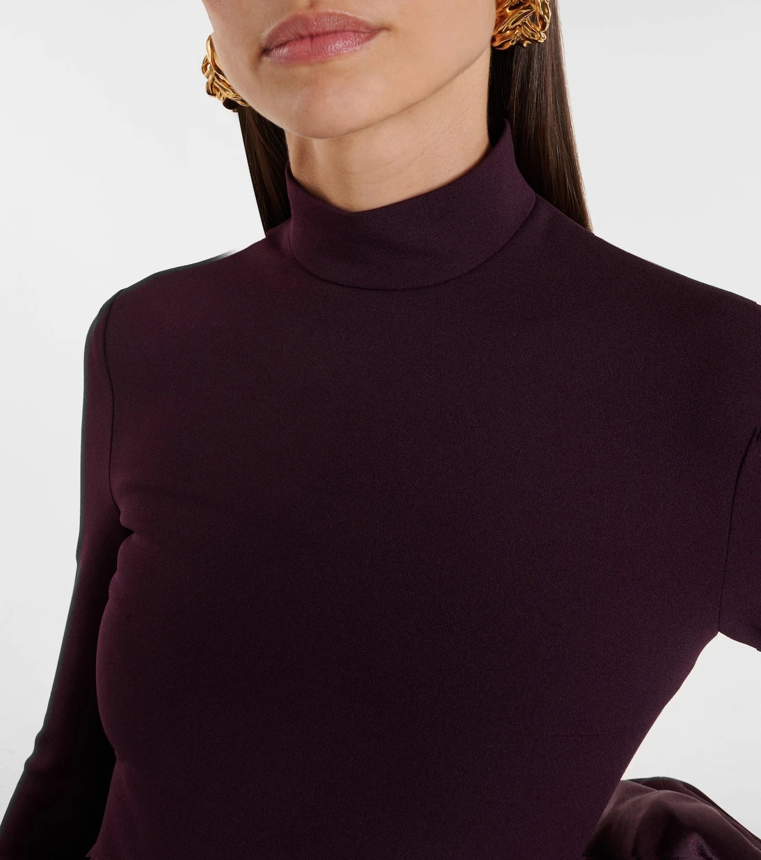 Solace London - Viviana satin-trimmed gown