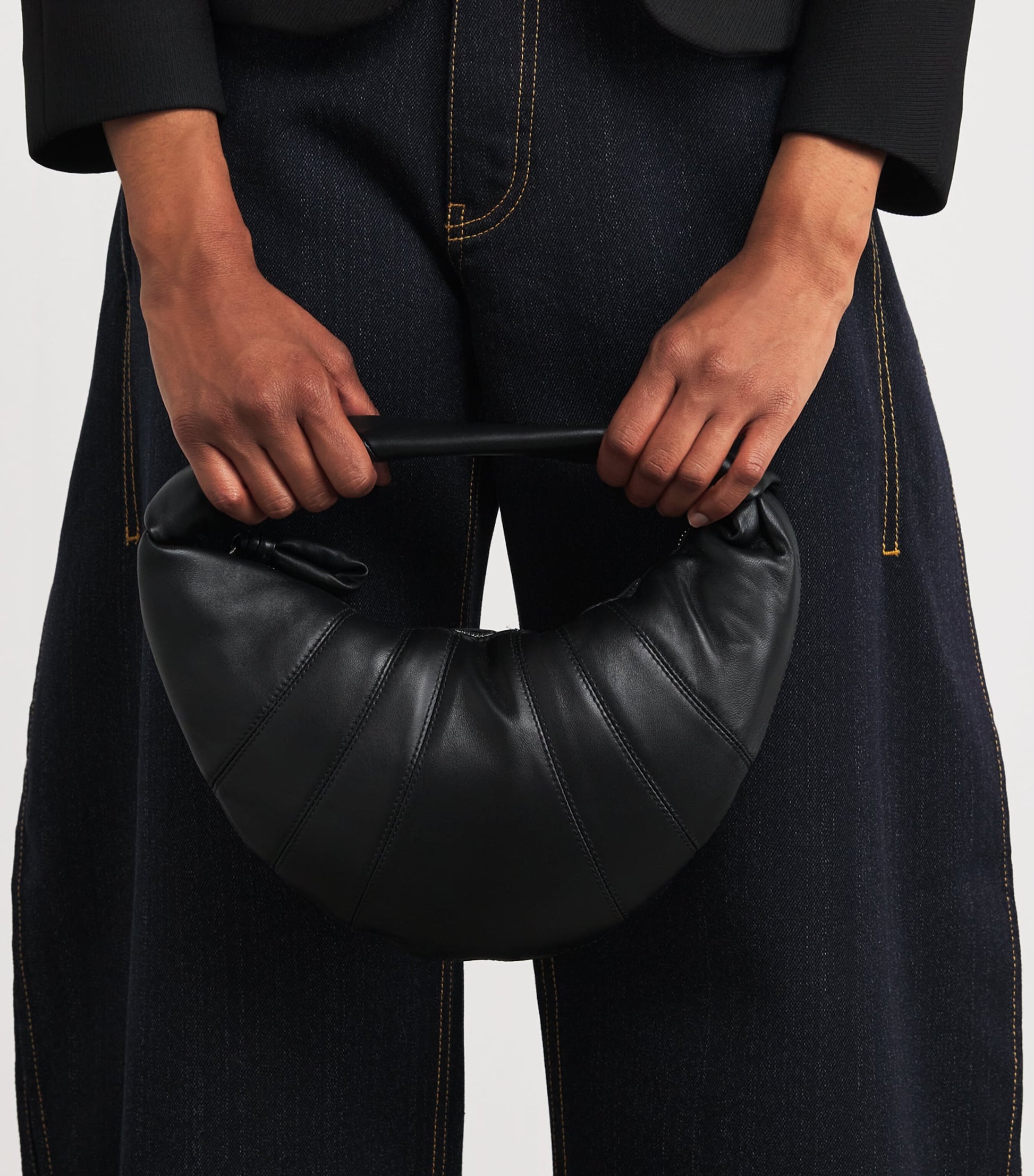 Mini Lambskin Fortune Croissant Shoulder Bag