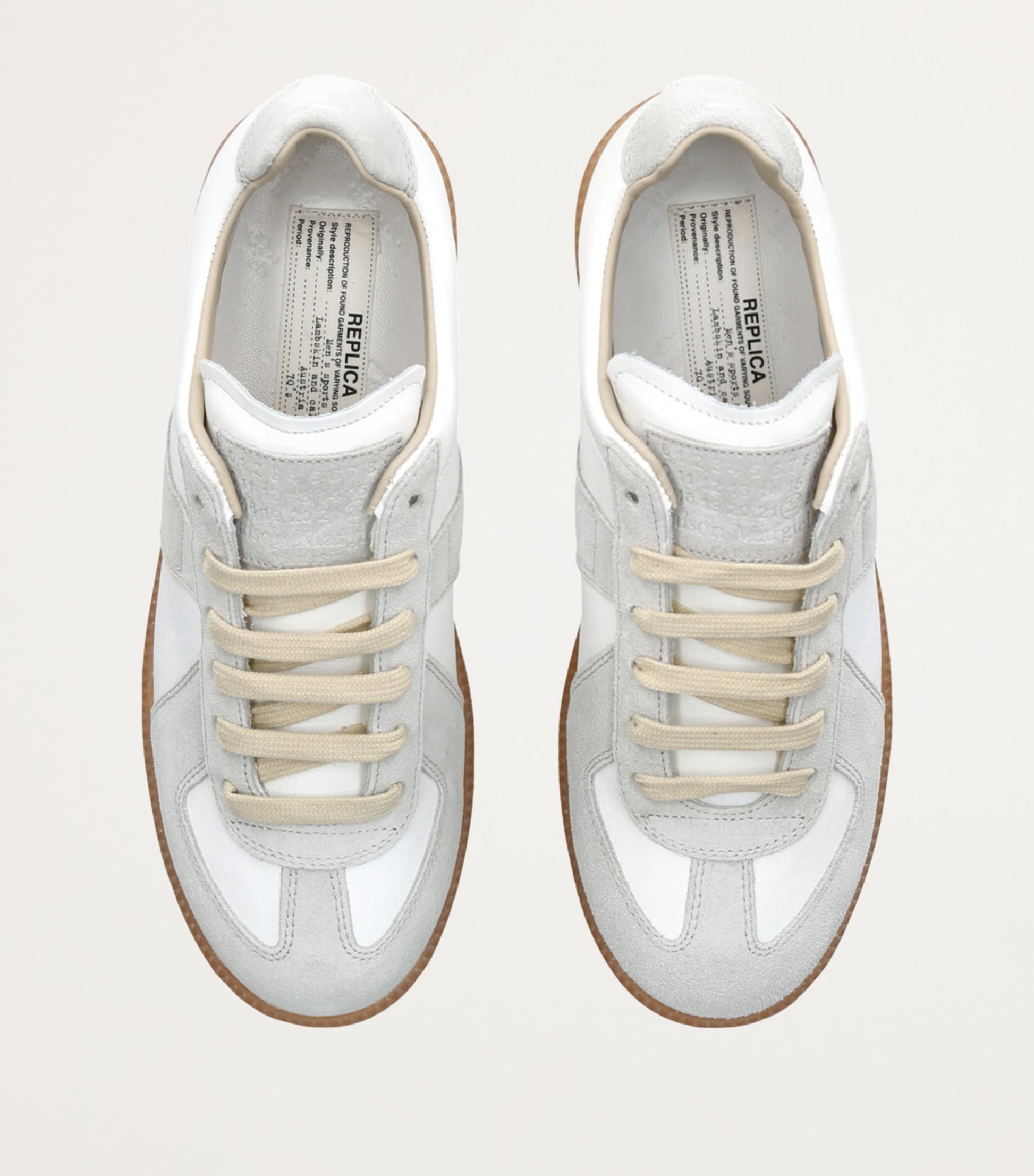 White Leather Replica Sneakers