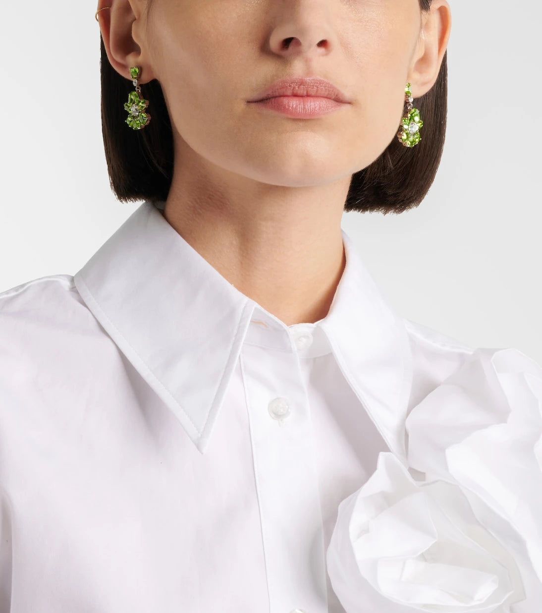 Simone Rocha - أقراط Heartbloom المتدلية المُرصّعة