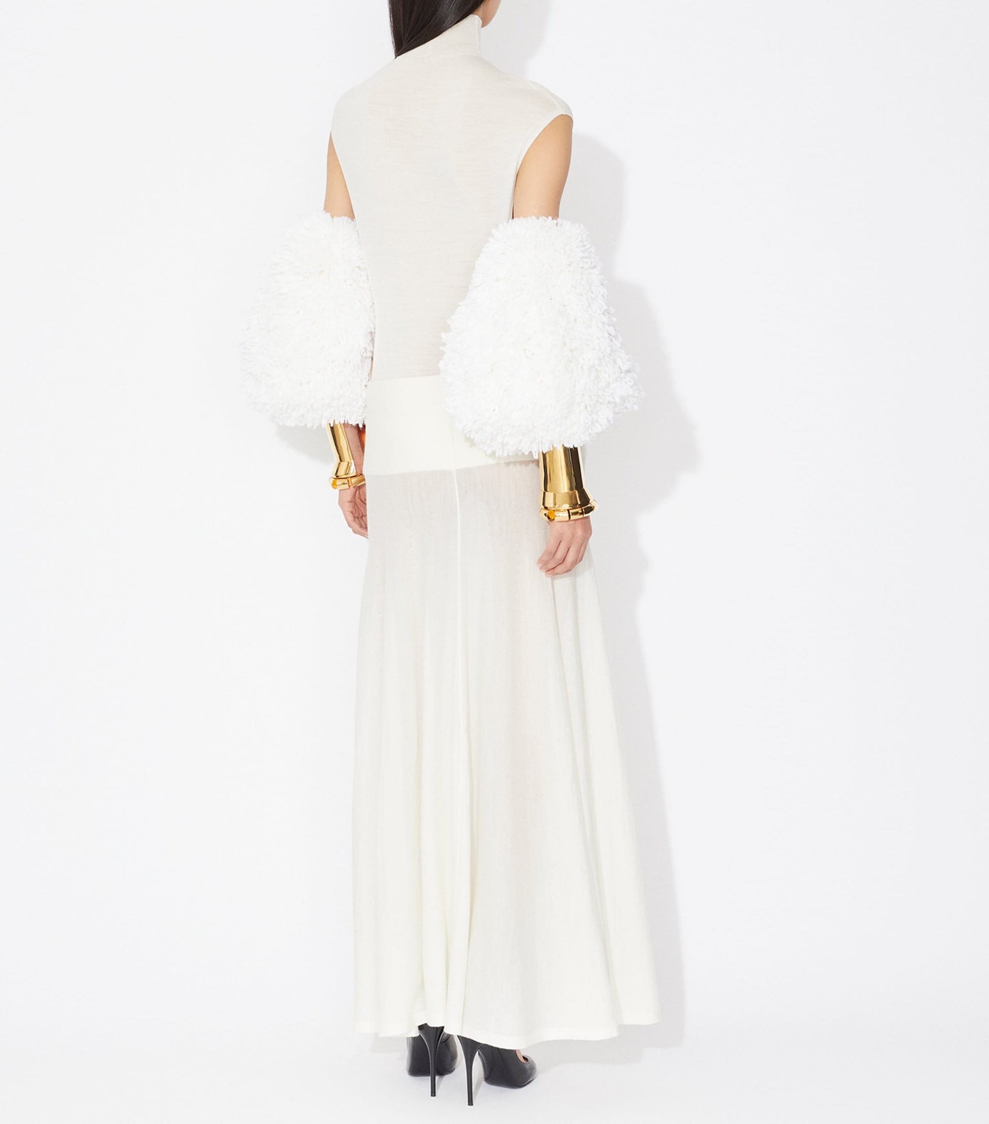 Alaïa White Cap-Sleeve Bodysuit