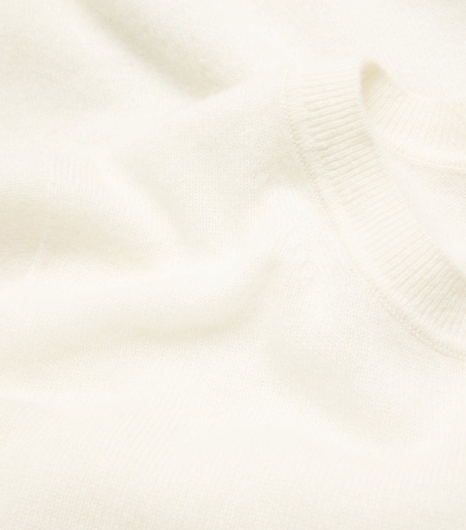 Ivory Cashmere Round-Neck Sweater