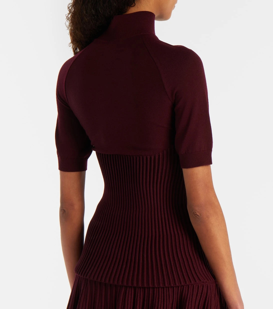 Alaïa - Ribbed-knit wool-blend top
