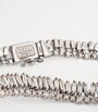 White Gold and Diamond Short Stack Tennis Necklace