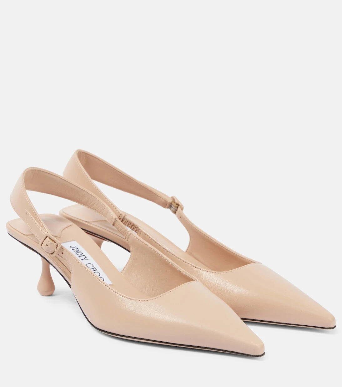 Jimmy Choo - Amel 50 leather slingback pumps