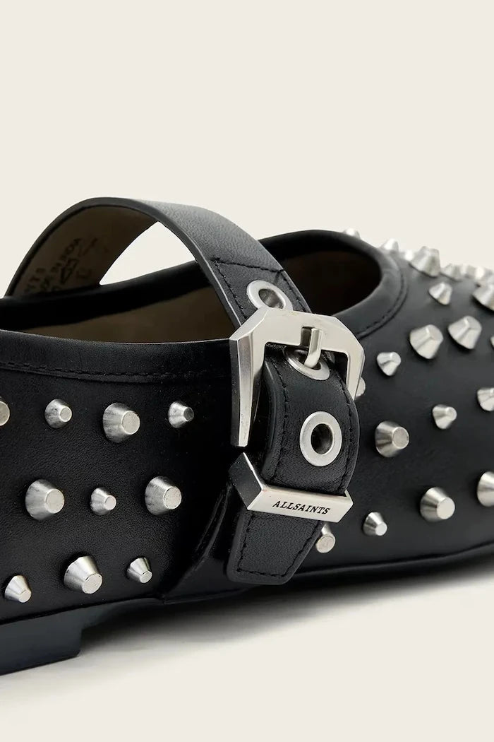 Кожени балеринки AllSaints Sabine Stud Shoe