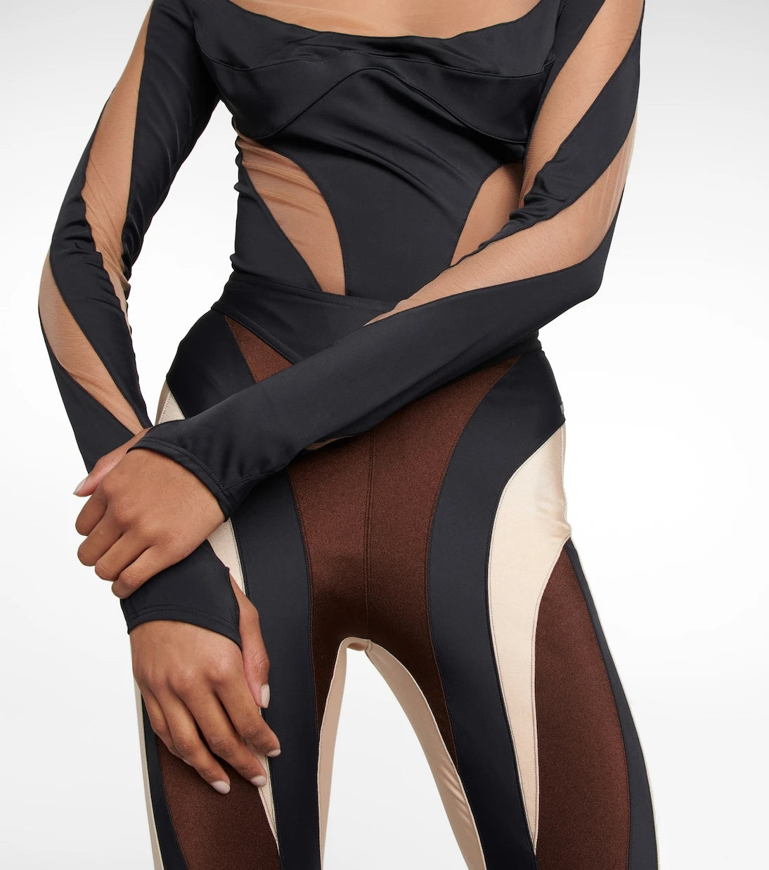 Mugler - Paneled bodysuit