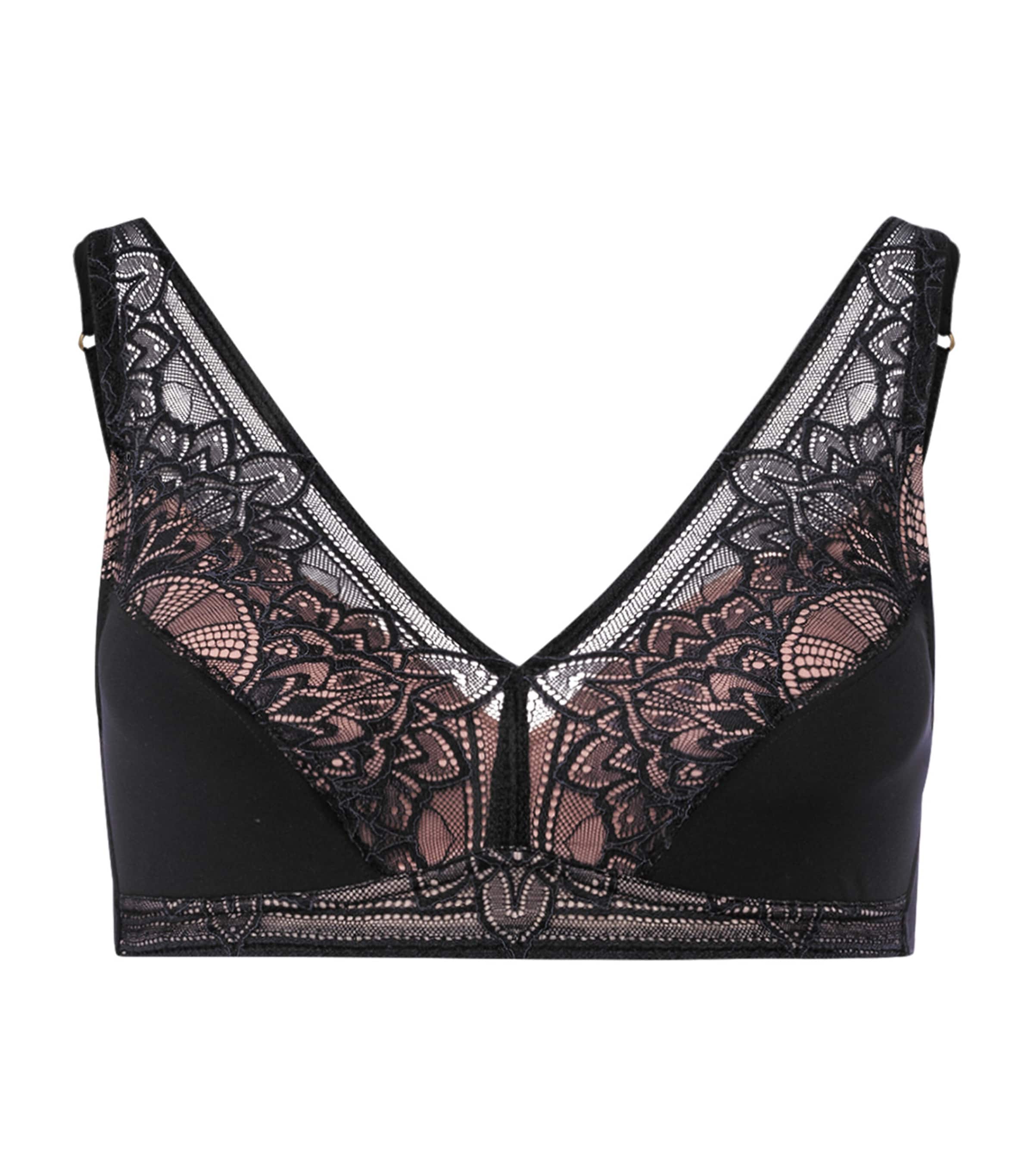 Hanro Black Lace Holly Soft Cup Bra