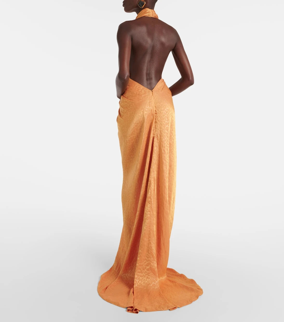 Costarellos - Joa gathered halterneck gown
