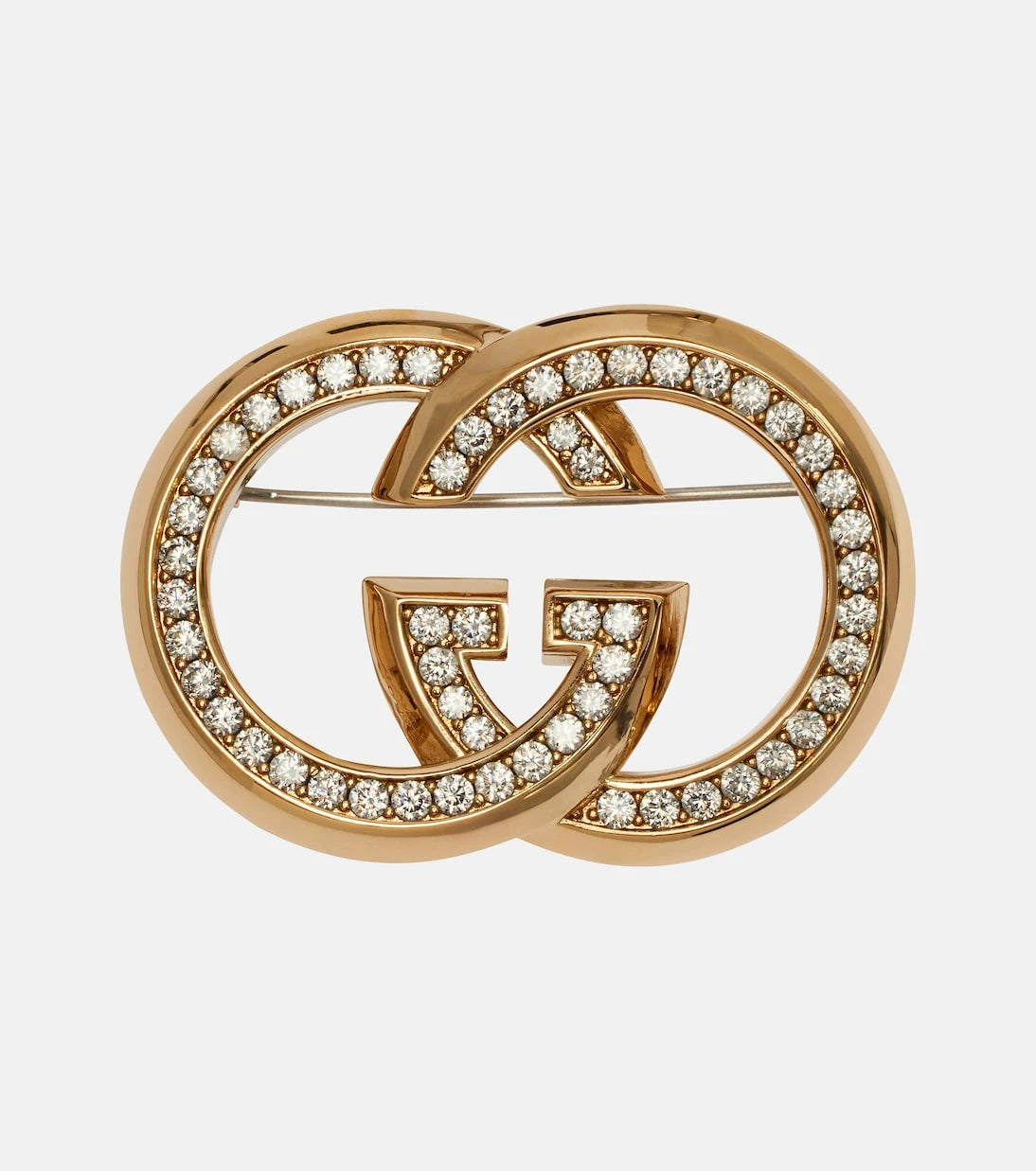 Gucci - Interlocking G embellished brooch