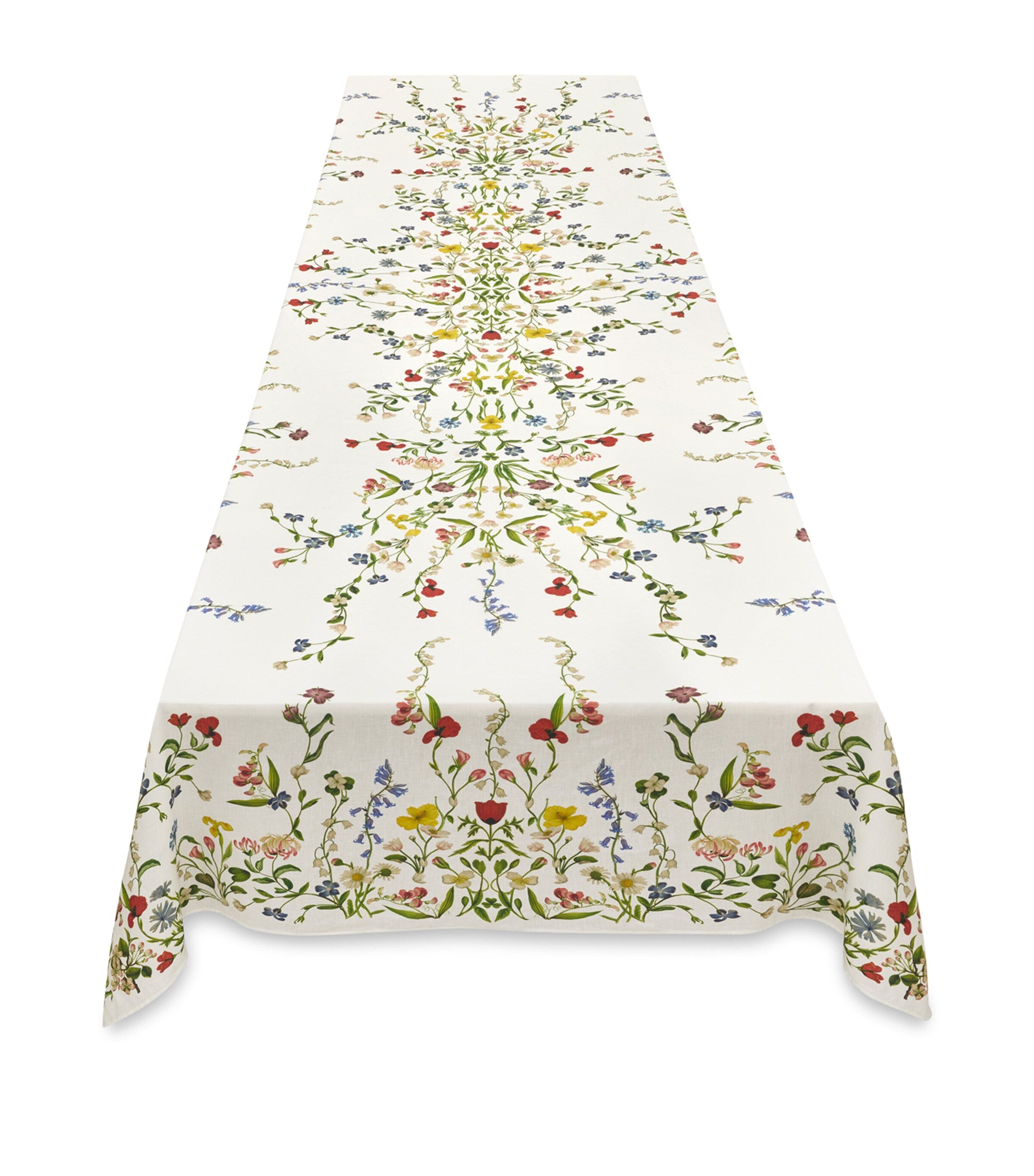 Summerill & Bishop Linen Botanical Wildflower Tablecloth (165cm x 380cm)