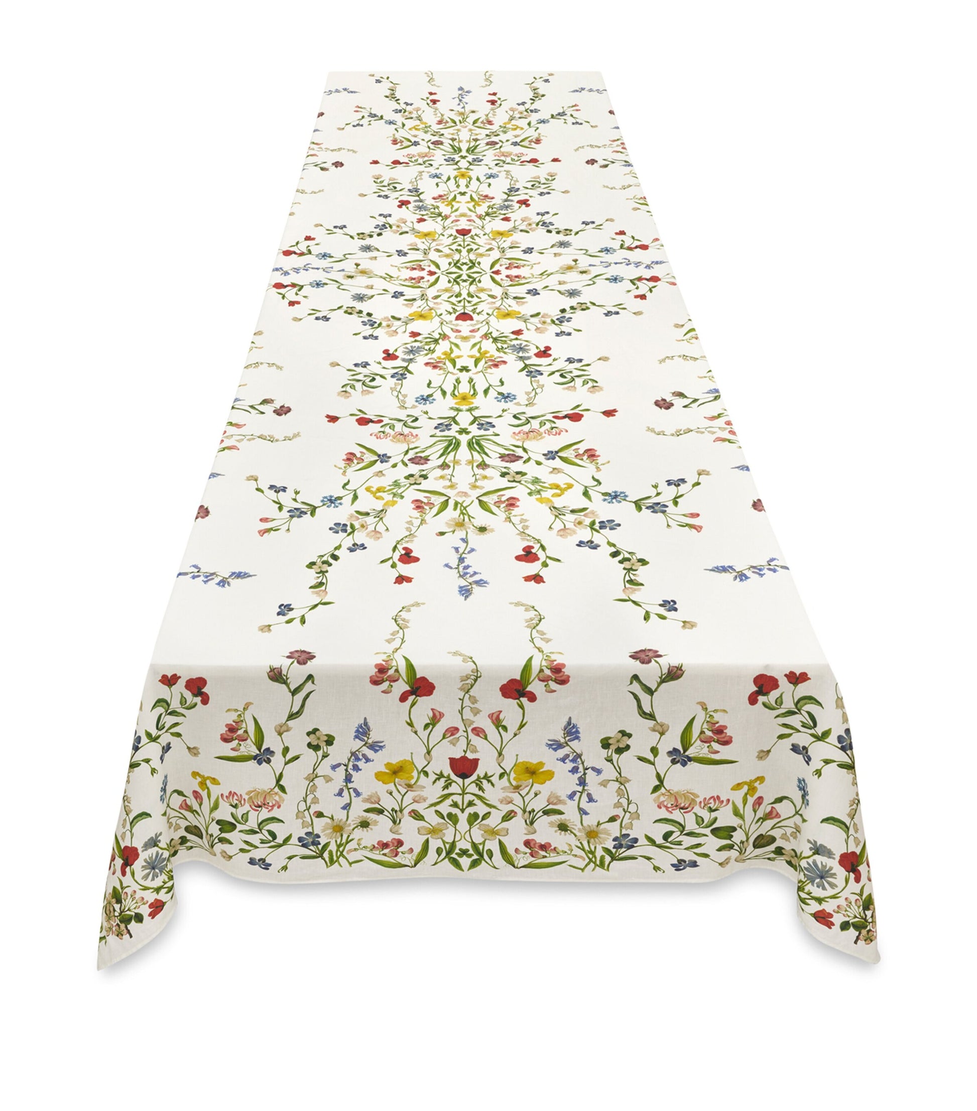 Summerill & Bishop Linen Botanical Wildflower Tablecloth (165cm x 380cm)