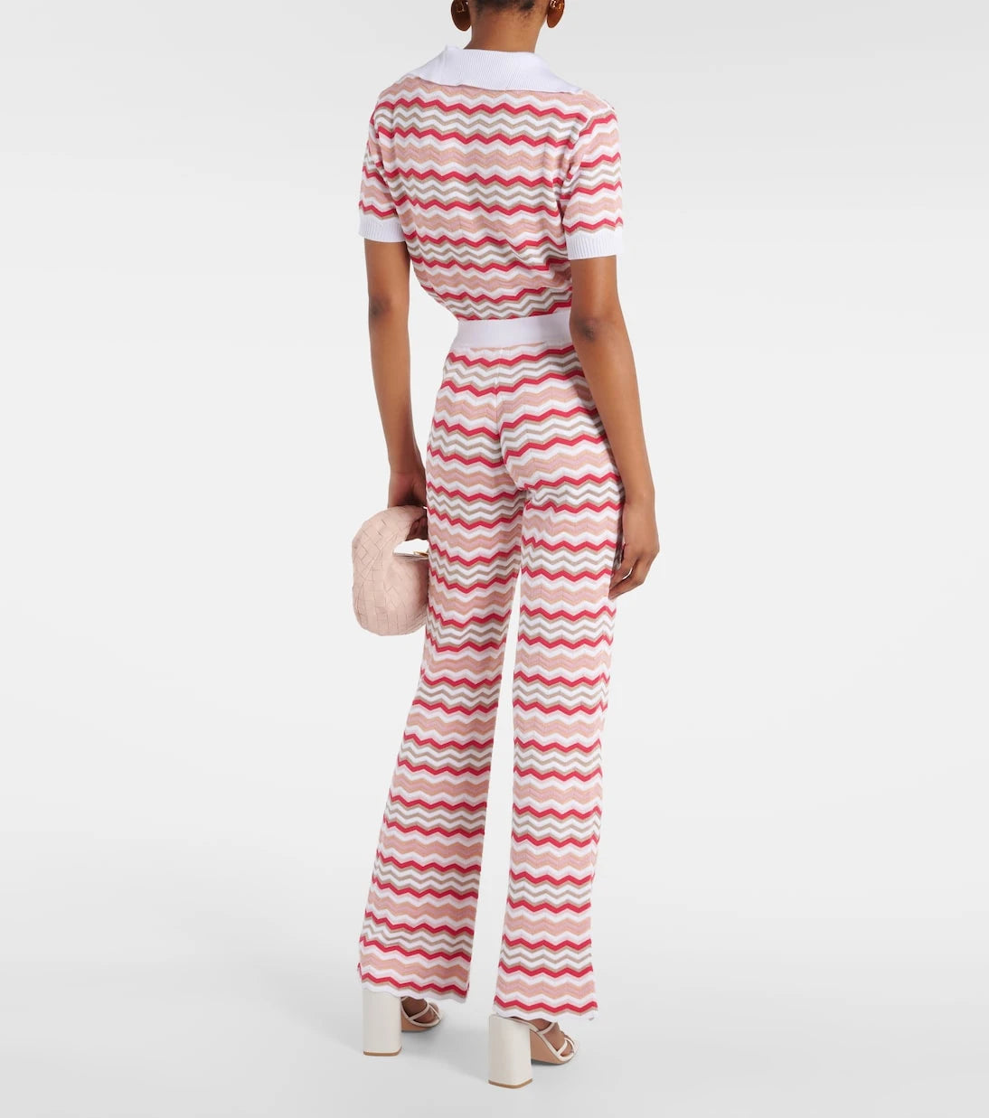 Missoni - بنطال واسع بقصة عالية الخصر بنقشة Zig Zag