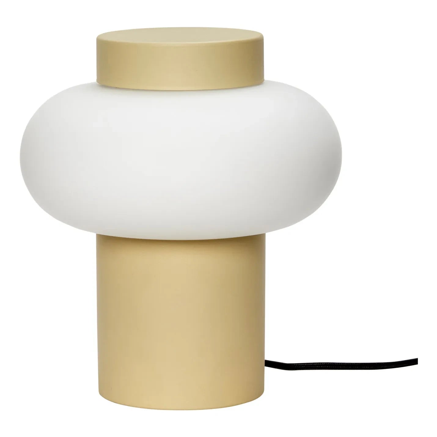 Hübsch - Metal and Glass Table Lamp | Pale yellow