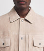 Pal Zileri Beige Suede Shirt Jacket
