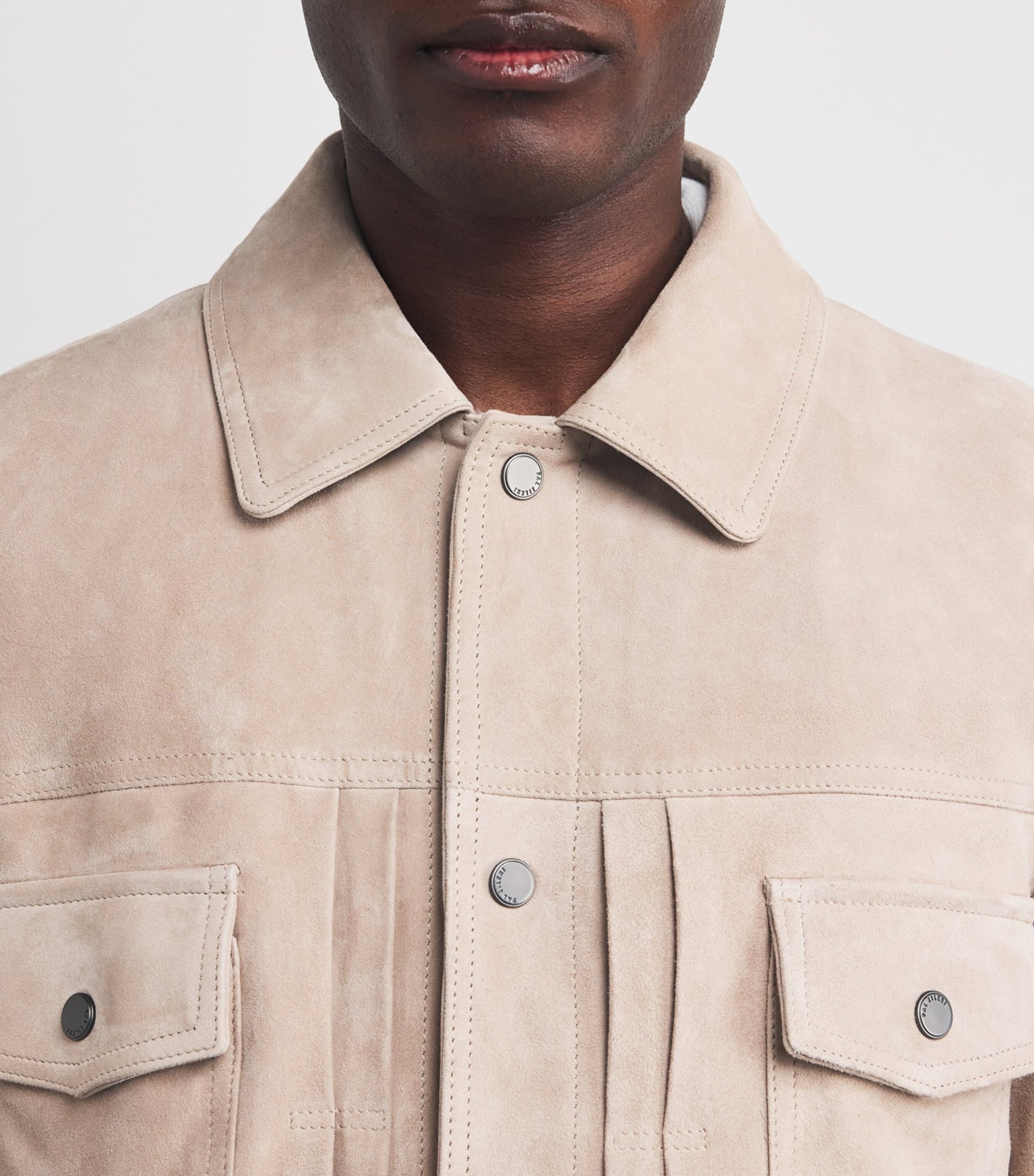 Pal Zileri Beige Suede Shirt Jacket