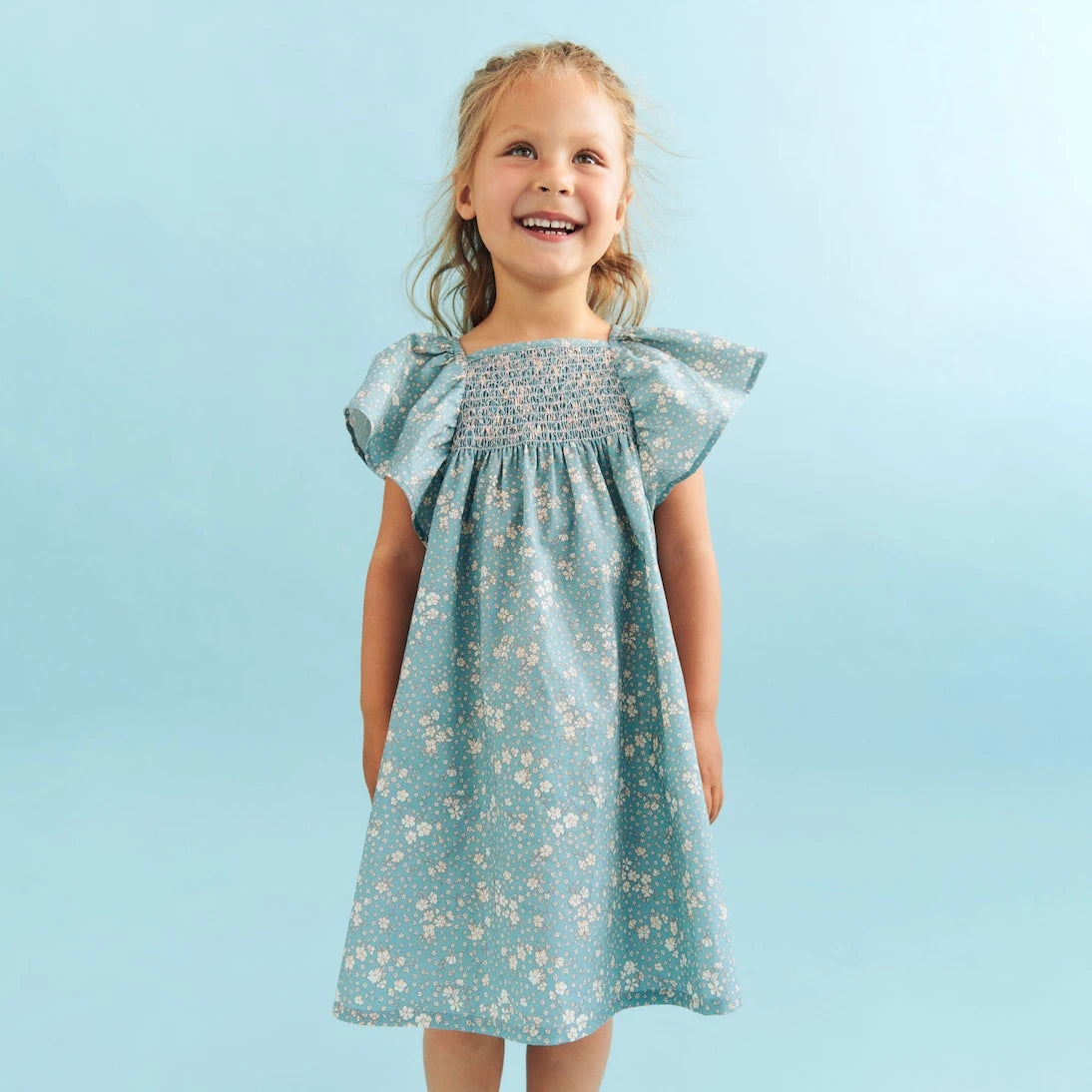Wheat - Elva floral smocked cotton dress