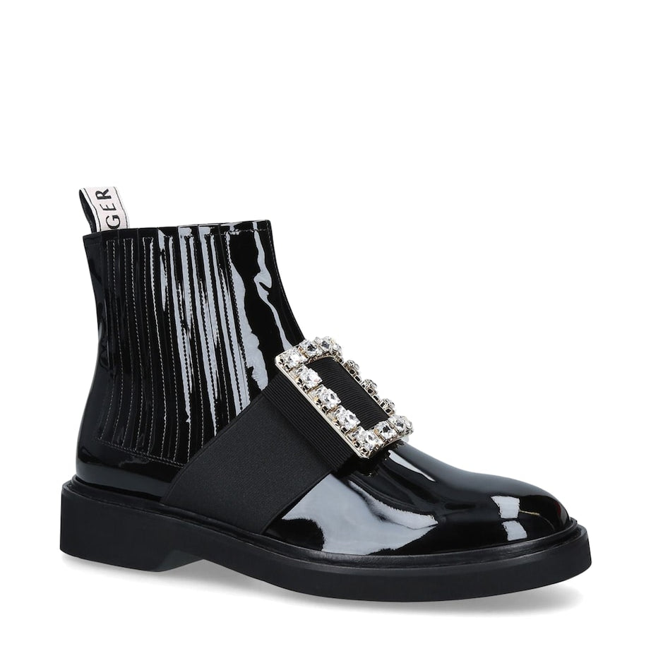 Black Crystal-Embellished Chelsea Viv' Rangers Boots