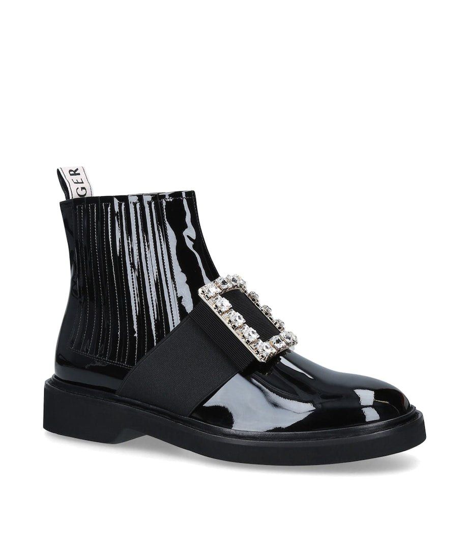 Black Crystal-Embellished Chelsea Viv' Rangers Boots