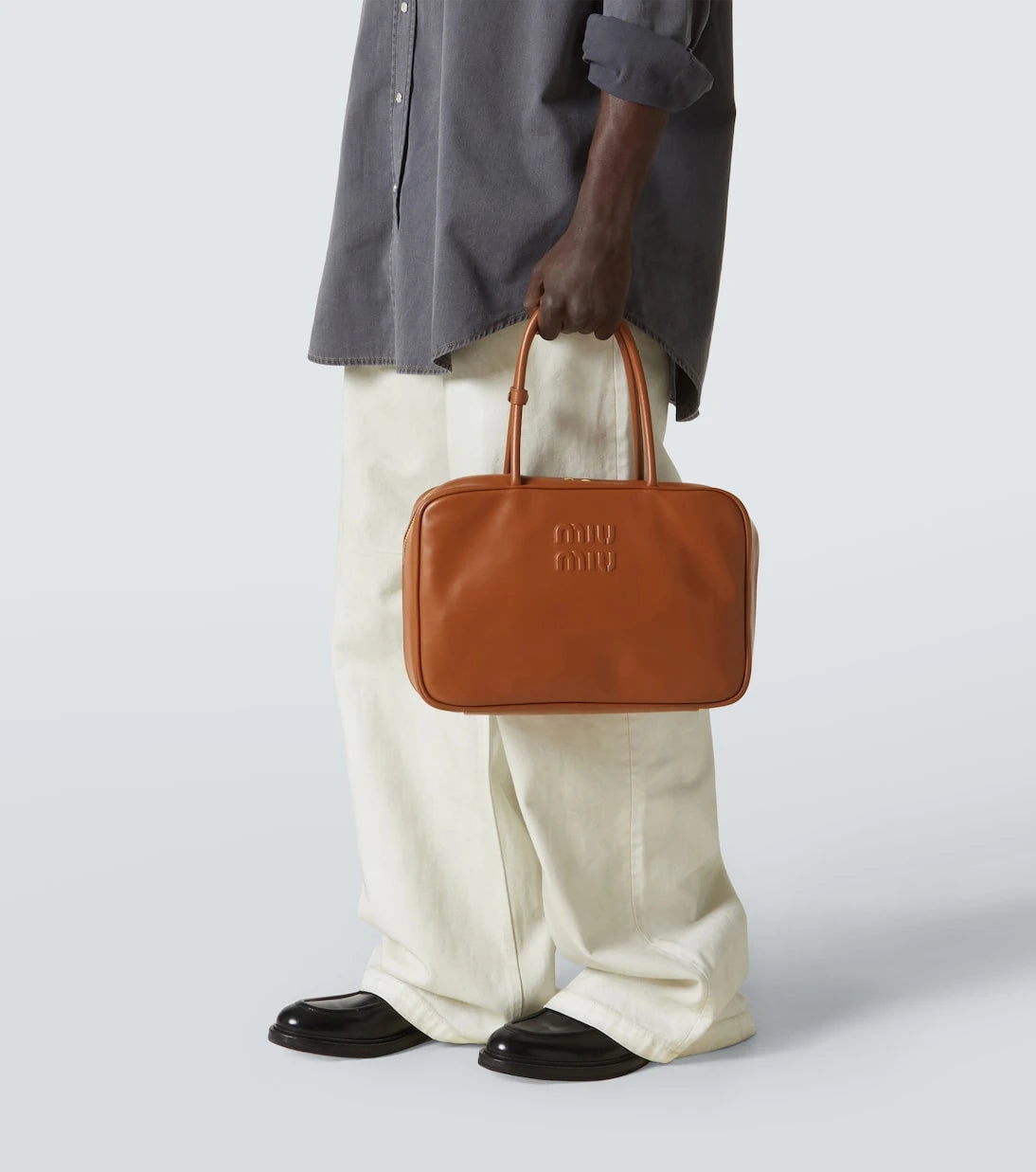 Miu Miu - Beau Large leather tote bag