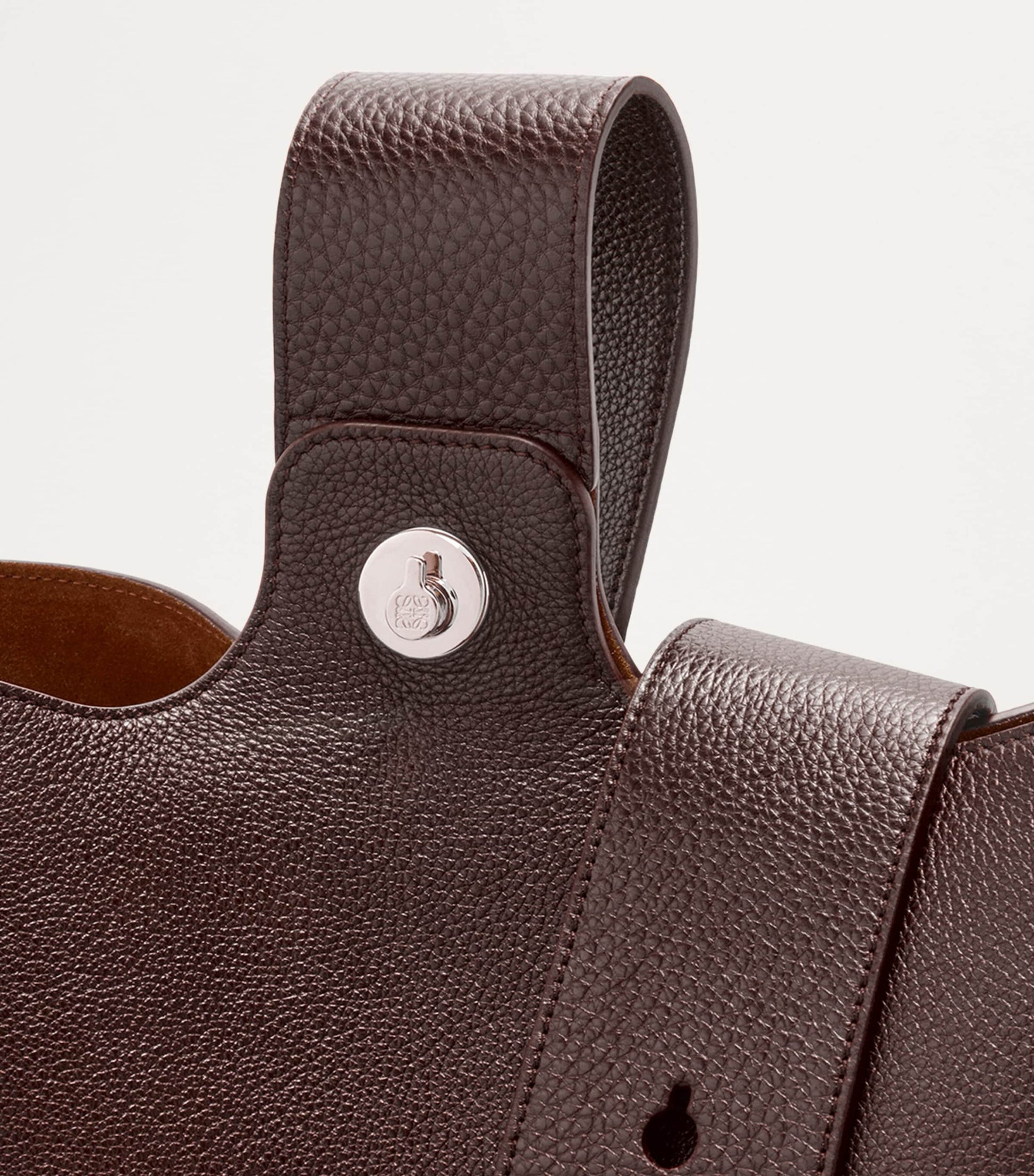 Large Leather Pebble Bucket Bag