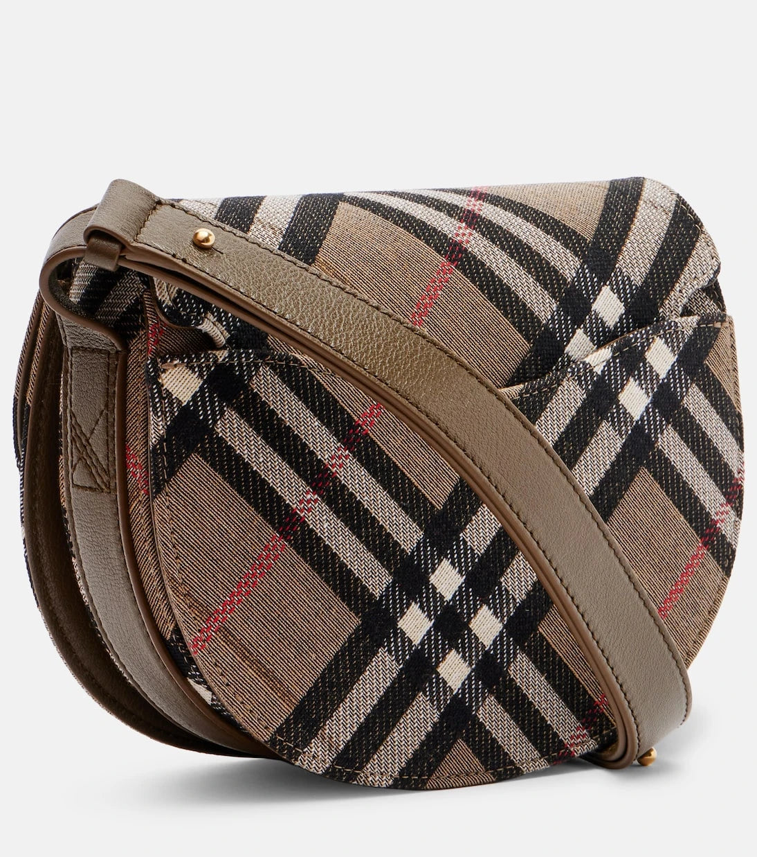 Burberry - حقيبة كروس بادي صغيرة Bridle Burberry Check