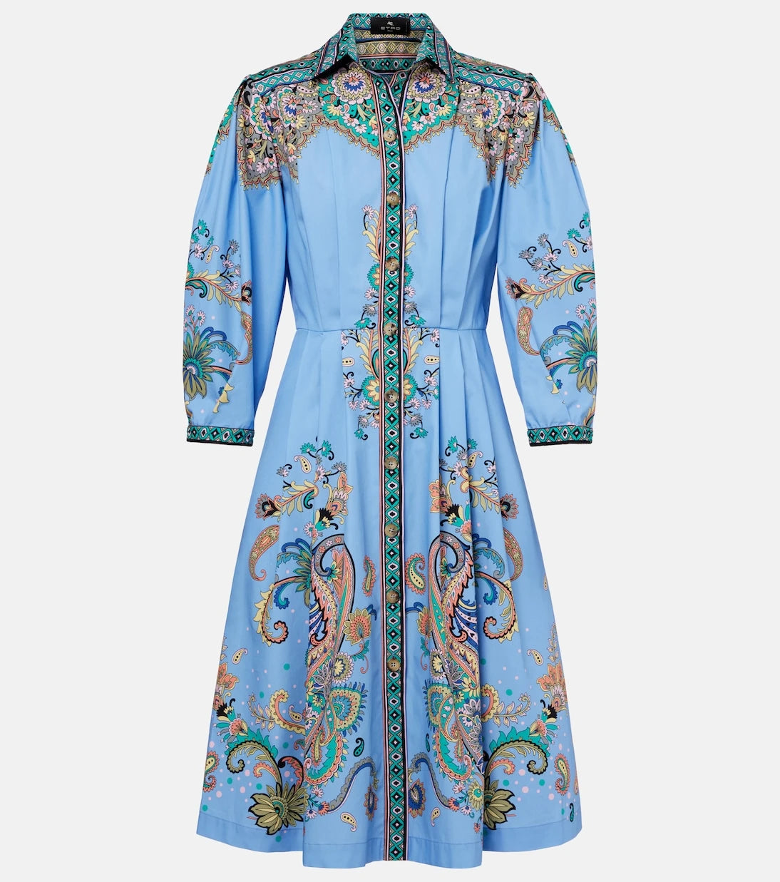Etro - Printed cotton shirt dress