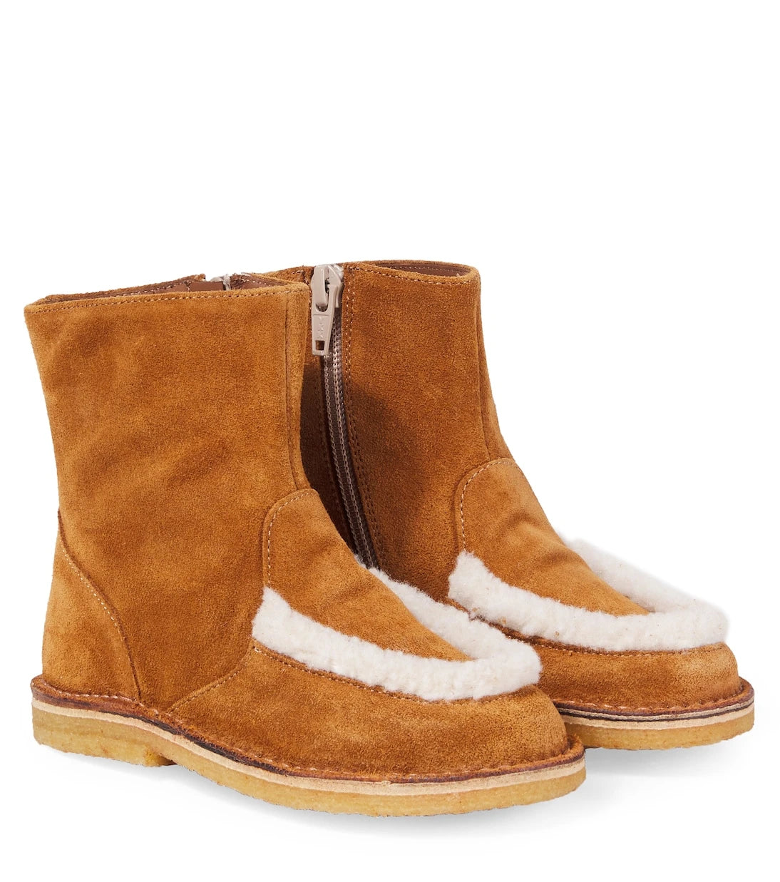 PèPè - Shearling-trimmed suede boots
