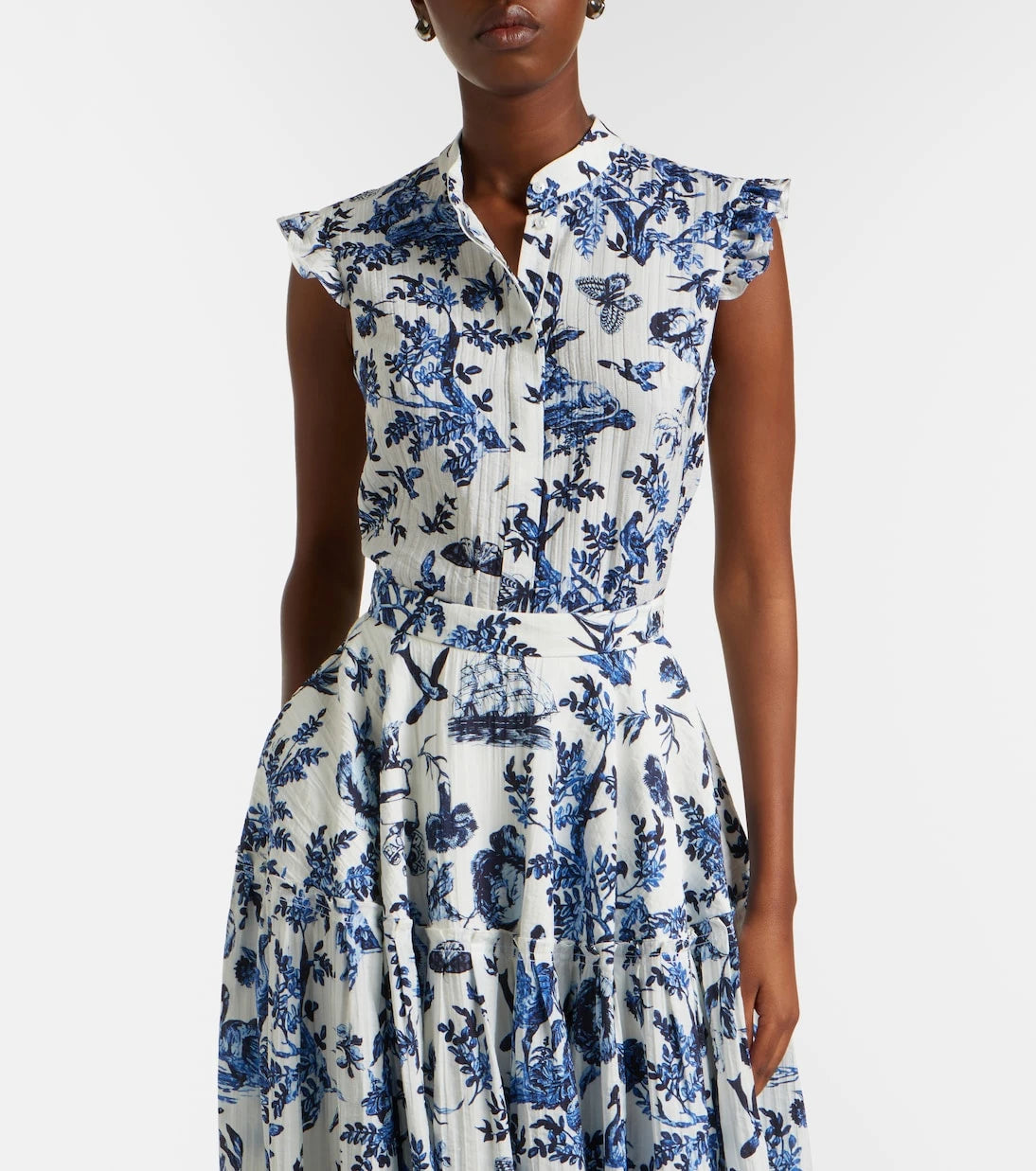 Erdem - Floral jacquard top
