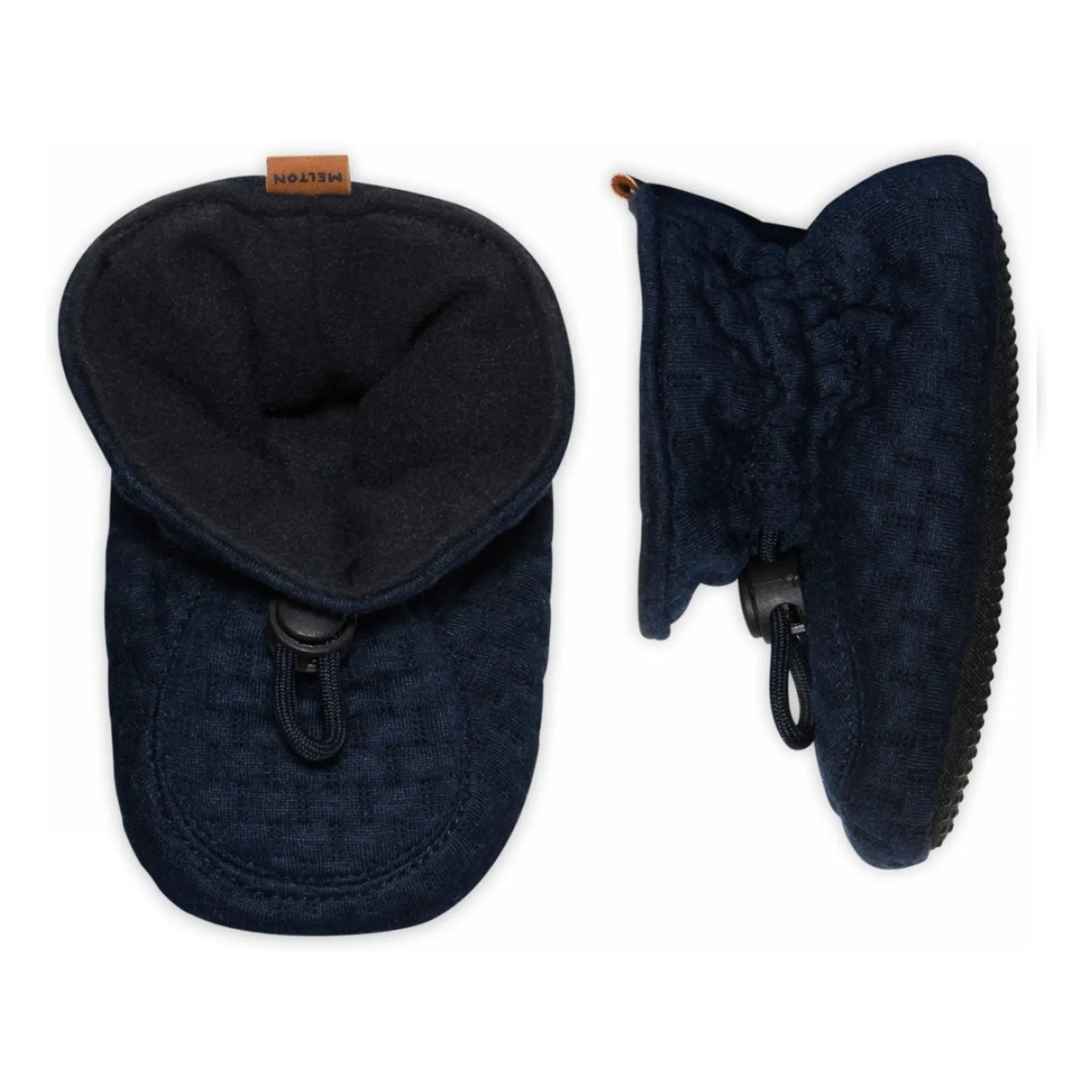 Melton - Textured slippers | Navy blue