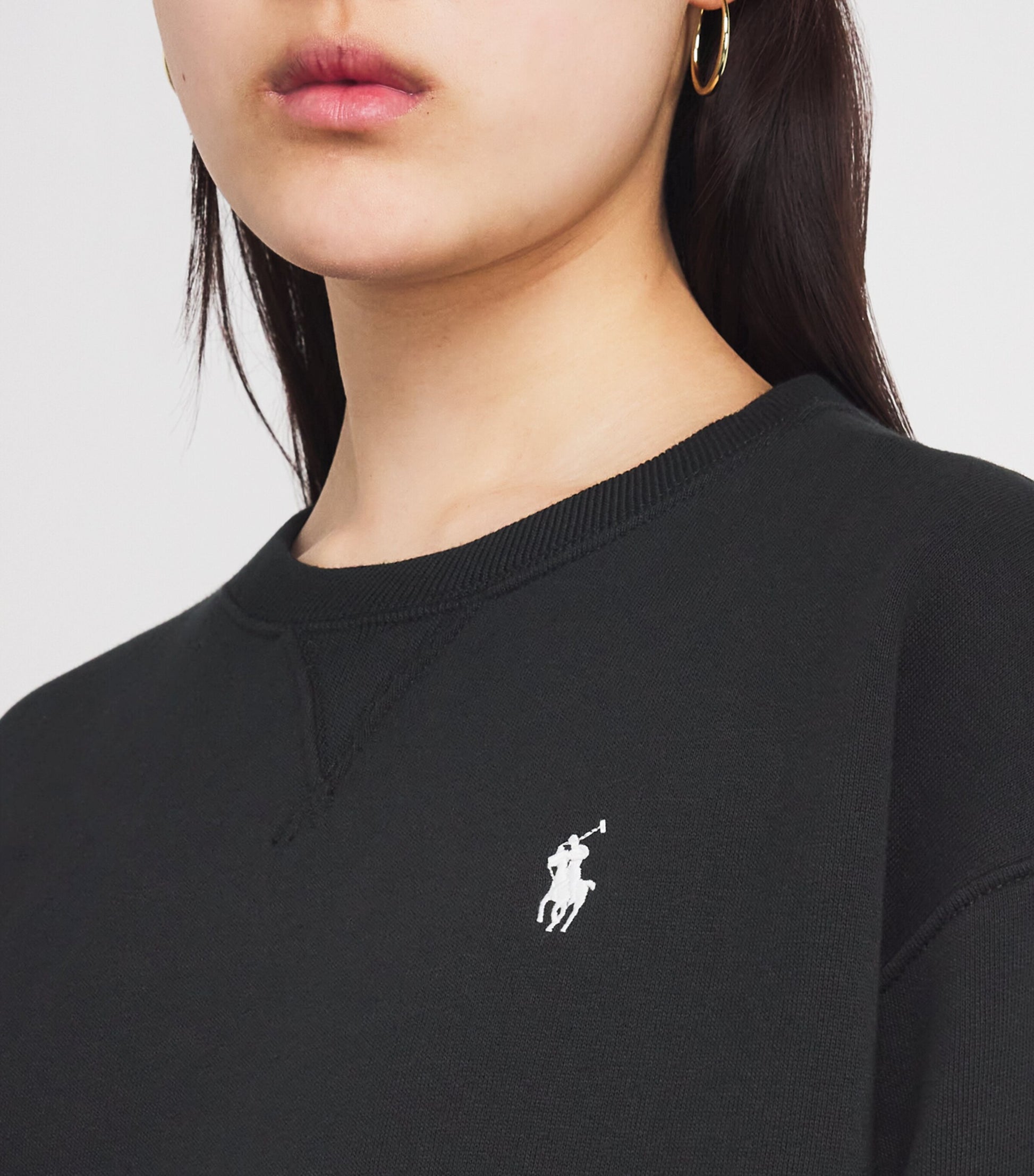 Fleece Polo Pony Sweatshirt POLO BLACK