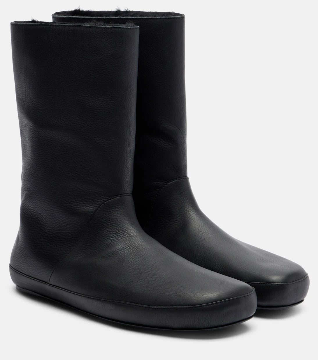 The Row - Toni shearling-lined leather ankle boots