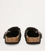 Birkenstock Brown Suede Boston Clogs