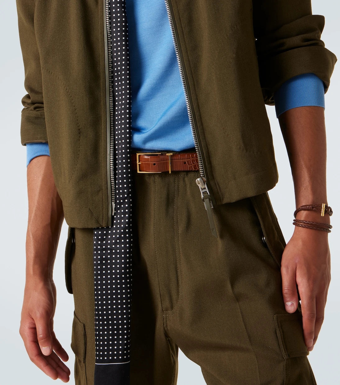 Tom Ford - T Loop croc-effect leather belt