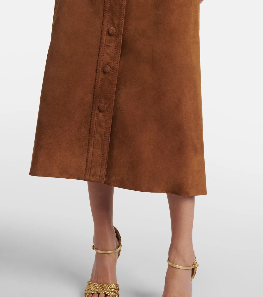 Valentino - Suede midi skirt