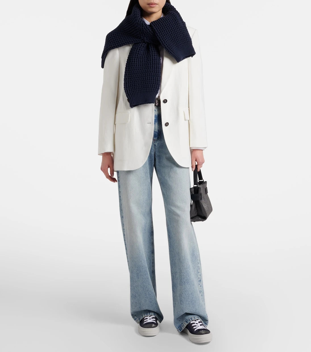 Brunello Cucinelli - Monili suede-trimmed sneakers