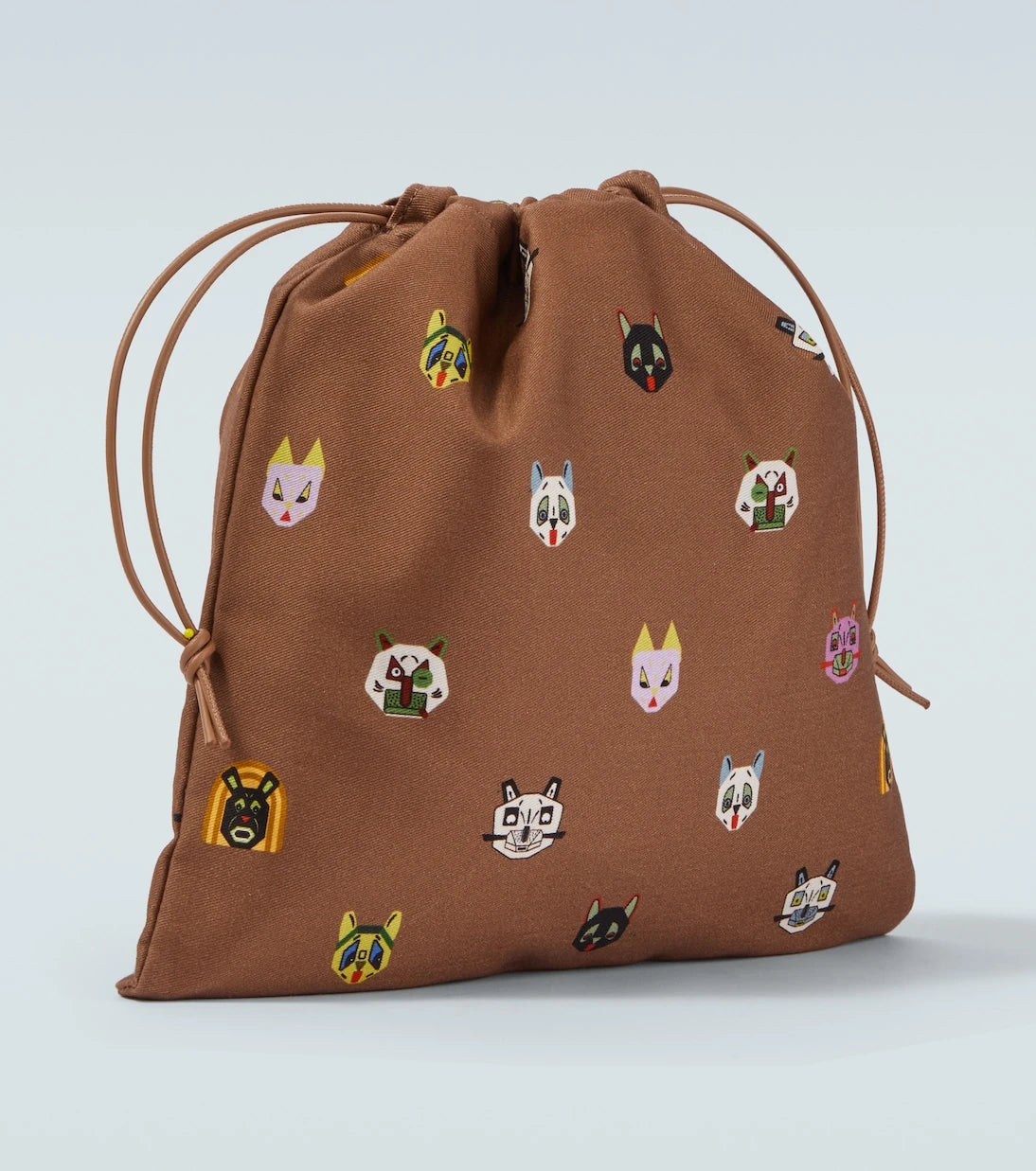 Loewe - x Louis Wain Cats leather-trimmed pouch