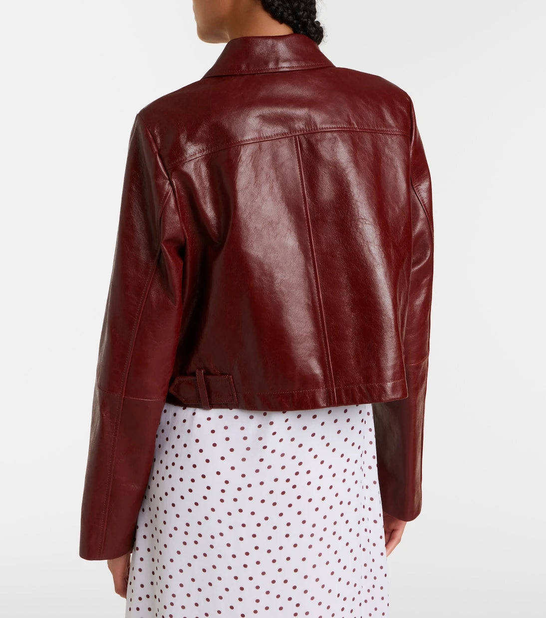Dorothee Schumacher - Broken Shine cropped leather jacket