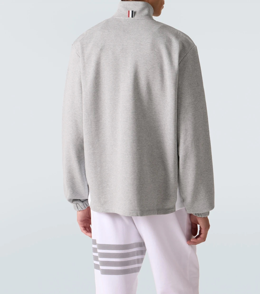 Thom Browne - 4-Bar cotton jersey half-zip sweatshirt