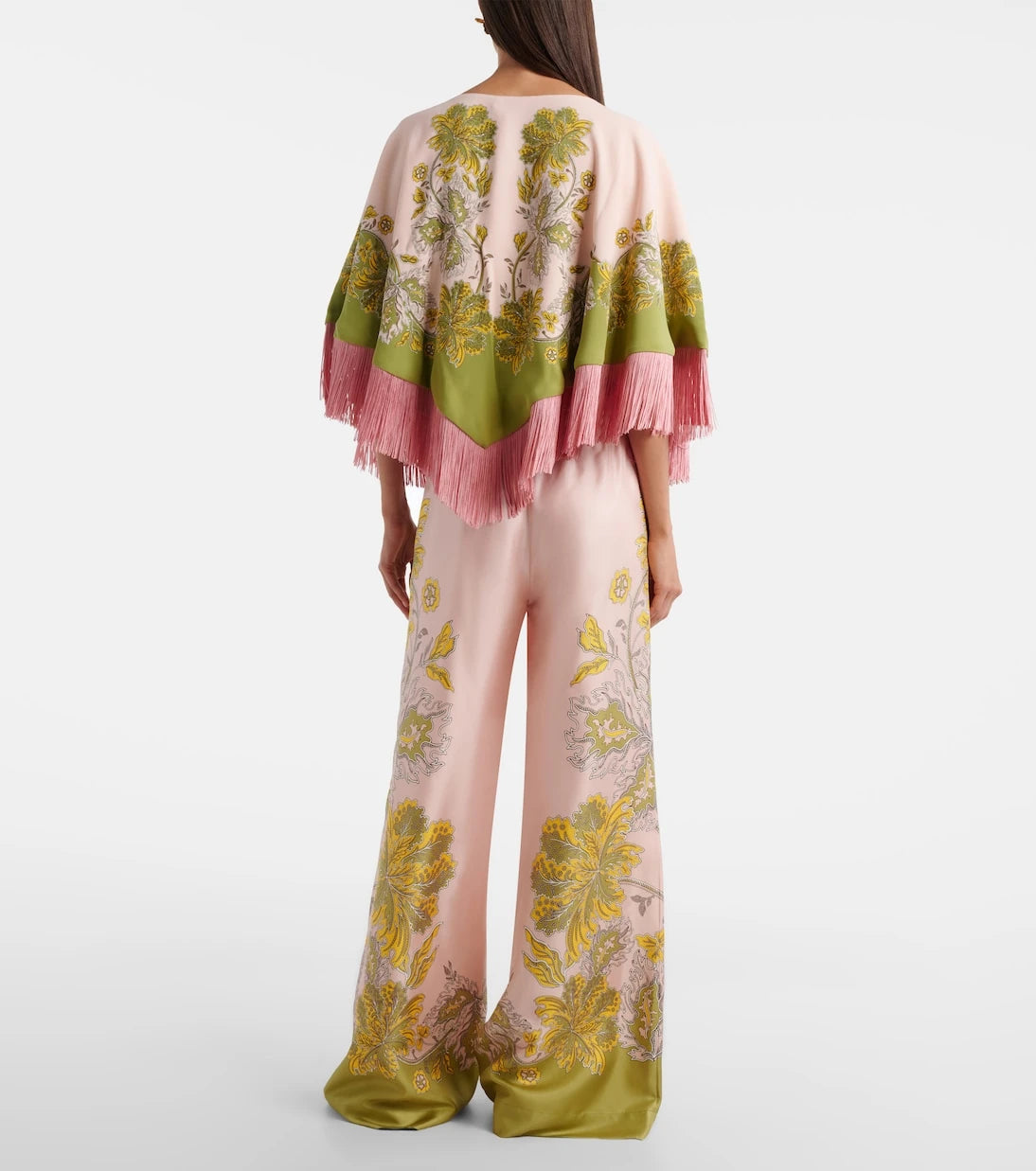 La DoubleJ - Floral silk twill palazzo pants