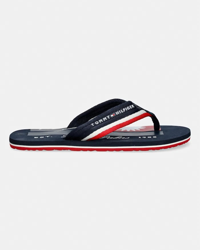 Tommy Hilfiger Erkek Parmak Arası Terlik PATCH PRINT HIFIGER BEACH SANDAL